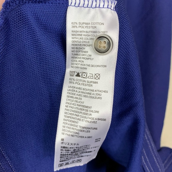 Tommy Bahama Supima Cotton Blue Orange Polo Shirt - Picture 6 of 6